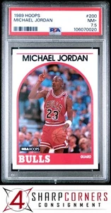 1989 HOOPS #200 MICHAEL JORDAN BULLS HOF PSA 7.5 - Picture 1 of 3