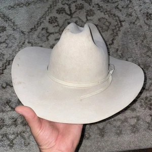 Stetson Silber 6X Filz Cowboy Hut Größe 7 1/8 JBS Beige muss gereinigt werden - Bild 1 von 11