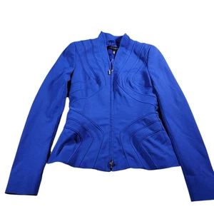 ESCADA Jacket Womens 34 Blue Full Zip Blazer Lined Casual Career - Picture 1 of 9