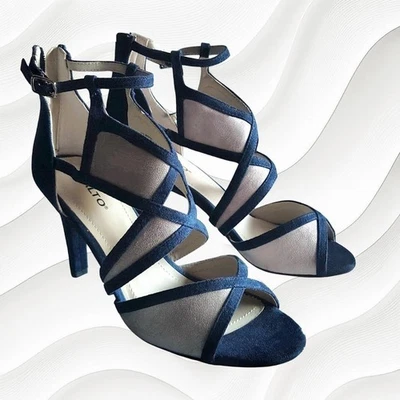 Rialto синий и серый женщин каблуки размер 10 - новый без ярлыков/коробка - Изображение 1 из 4