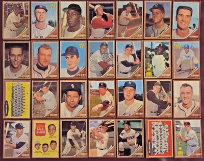 1962 Topps HOF Lote (28) Musial Berra Perry RC FRob Ford Minoso Fox MAIS! L/M Gr - Imagem 1 de 4