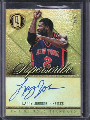 Panini Gold Standard Larry Johnson Superscribe Auto 2012-13/99 Knicks Foto 1 de 2