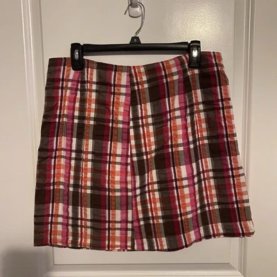 Bass Women’s Size 10 Pink Plaid Mini Skirt - Image 1 of 4