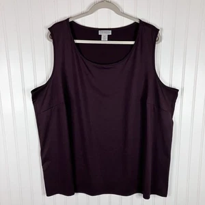 Maggie Barnes For Catherine’s Tank Top Plus Size 3X 26/28W Purple Plum - Picture 1 of 9