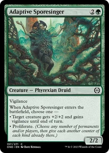 ADAPTIVE SPORESINGER X 4 N/M - PHYREXIA: ALL WILL BE ONE MAGIC THE GATHERING - Bild 1 von 1