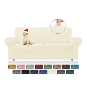 3 Pieces Stretch Couch Covers for 2 Cushion Couch Sofa pet Friendly, Sofa Cov... - Picture 1 of 7