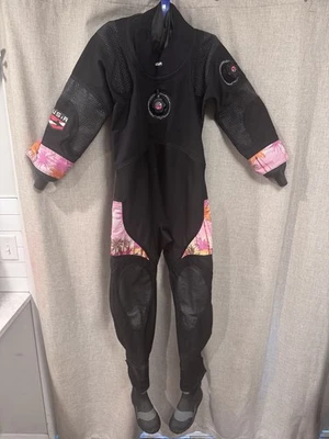 USiA Women's Small Drysuit Backzip w/ Thermal Top and Bottoms and Carrying Bag - Image 1 of 4