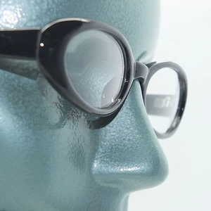 Sophisticated Black Femme Fatale Clear Lens Eyewear Glasses Ooh La La - Picture 1 of 4