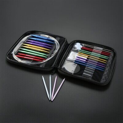 1Set 26Pcs Aluminum Change Head Circular Knitting Needle Ring + Rubber Sheet • 47.94€