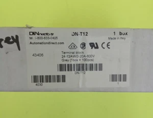 AUTOMATION DIRECT DN-T12 GREY TERMINAL BLOCKS 24-12AWG 20A, 100 PCS NEW Sealed - Picture 1 of 3