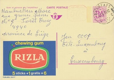 BELGIUM BEAUFAYS C (now Chaudfontaine) SC with dots 1974 (Postal Stationery 3,50 - Bild 1 von 2