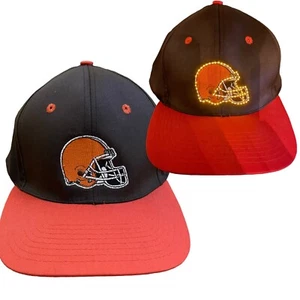 Vintage Cleveland Browns NFL Scheinwerfer Druckknopflasche Mütze Kappe leuchtendes Logo Spieltag neu mit Etikett - Bild 1 von 10