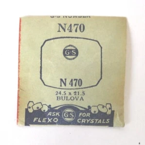 GS Flexo Watch Crystal N470 24.5 x 21.5 Bulova - Picture 1 of 2