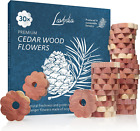 Cedar Wood Closet Freshener for Clothes Hangers: 30 Cedar Wood Flowers for – – –