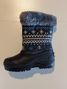 Kids Fashion Thermolite Journey Insulated Fur Lined Winter Mid Calf Ski Boot - Picture 1 of 5