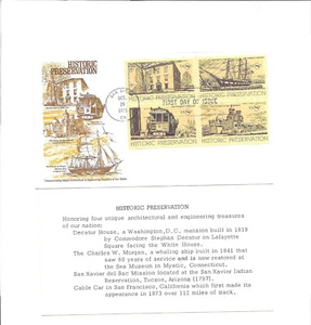 1440-43 Serie de Preservación Histórica Cubierta Sellos Artesanales, CCC, bloque de 4 FDC - Imagen 1 de 1