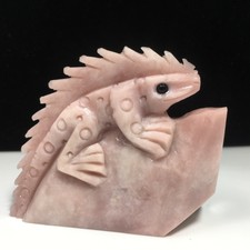 Natural Quartz Powder Australian Treasure SpeCimen,Hand Carved,Lizard HealingUI5
