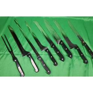 Set 8 Ronco Showtime Six Star 1,2,3,4,5,6,7,8,12 Knives Stainless CUTERLY - Picture 1 of 3