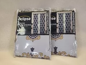 eclipse Olivia Room-Darkening 1-Panel Window Curtain 37"x84" Lot of 2 - Picture 1 of 7