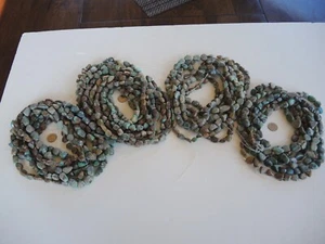 Turquoise Nugget Bead Strands - lot of 30 - Foto 1 di 9