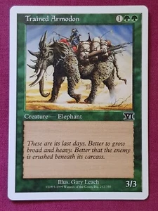 Magic The Gathering 6TH EDITION TRAINED ARMODON green card MTG - Imagen 1 de 2