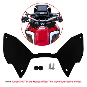 Black Screen Air Dam Forkshield Wind Deflector For HONDA CRF1100L Africa Twin - Picture 1 of 8