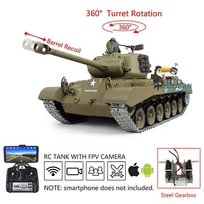TK7.0 Heng Long 1:16 M26 RTR BB IR RC Tank 3838 FPV Metal Gearbox Barrel Recoil - Image 1 of 4
