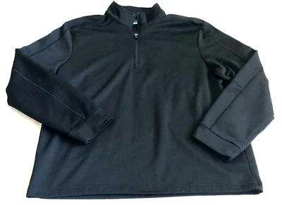 PGA Tour 男式 1/4 拉链高尔夫套衫 S 码高领标志刺绣长袖 — 第 1/4 张图片