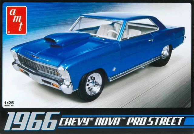 AMT AMT636 1/25 Scale Chevy Nova Pro Street Car - Blue