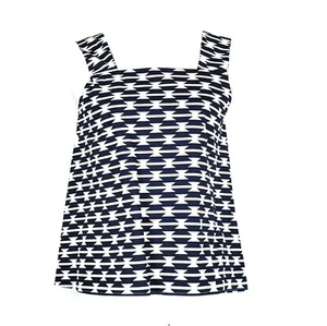 Camicia blusa canotta SBJ Austin, TX blu bianca motivo filo spinato azteco TG 1 NUOVA - Foto 1 di 5
