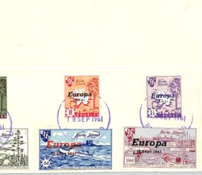 GB QEII Locals *HERM ISLAND* FDC EUROPA 1961 Guernsey REGIONAL Cover XE91 - Image 1 of 4