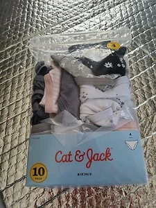 Girls' Cat & Jack bikinis underwear, Size 4  10 pack   NEW - Picture 1 of 6