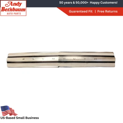 1968 Plymouth Satellite Rear Trunk Lid Chrome Finish Panel Trim 2841493 - Image 1 of 4