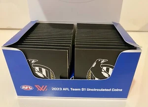 Box Of 36 $1 Collingwood Coins & Folders AFL 2023 PIES Premiership Year Magpies - Bild 1 von 6