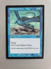 Vigilant Drake, MTG Urza's Legacy (1999) Common Blue Creature NM