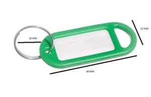 Schlüsselring Tag 50mm X 20mm mit Label Und Split Grün Packung 1000 - Picture 1 of 1