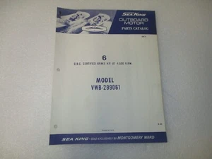 Montgomery Wards Sea King 6 HP Model VWB 299061 Parts Catalog Manual MW-21 - Picture 1 of 8
