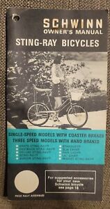  Authentic 1971 SCHWINN STING-RAY BICYCLE OWNERS MANUAL for Krate Fastback