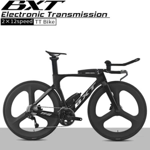 BXT Carbon Time Trial Bike L-TWOO Electronic Shifting 2x12s Carbon TT Bike - Picture 1 of 16