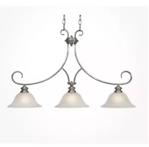 NEW Golden Lighting 6005-10 Pewter Lancaster 3-Light Linear Chandelier REt$275 - Picture 1 of 4