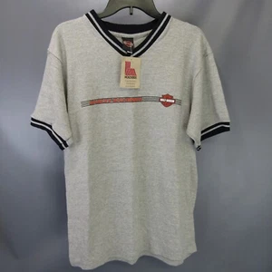 Camiseta vintage Harley Davidson cuello en V timbre para hombre talla L Holoubek grande nueva con etiquetas - Imagen 1 de 10