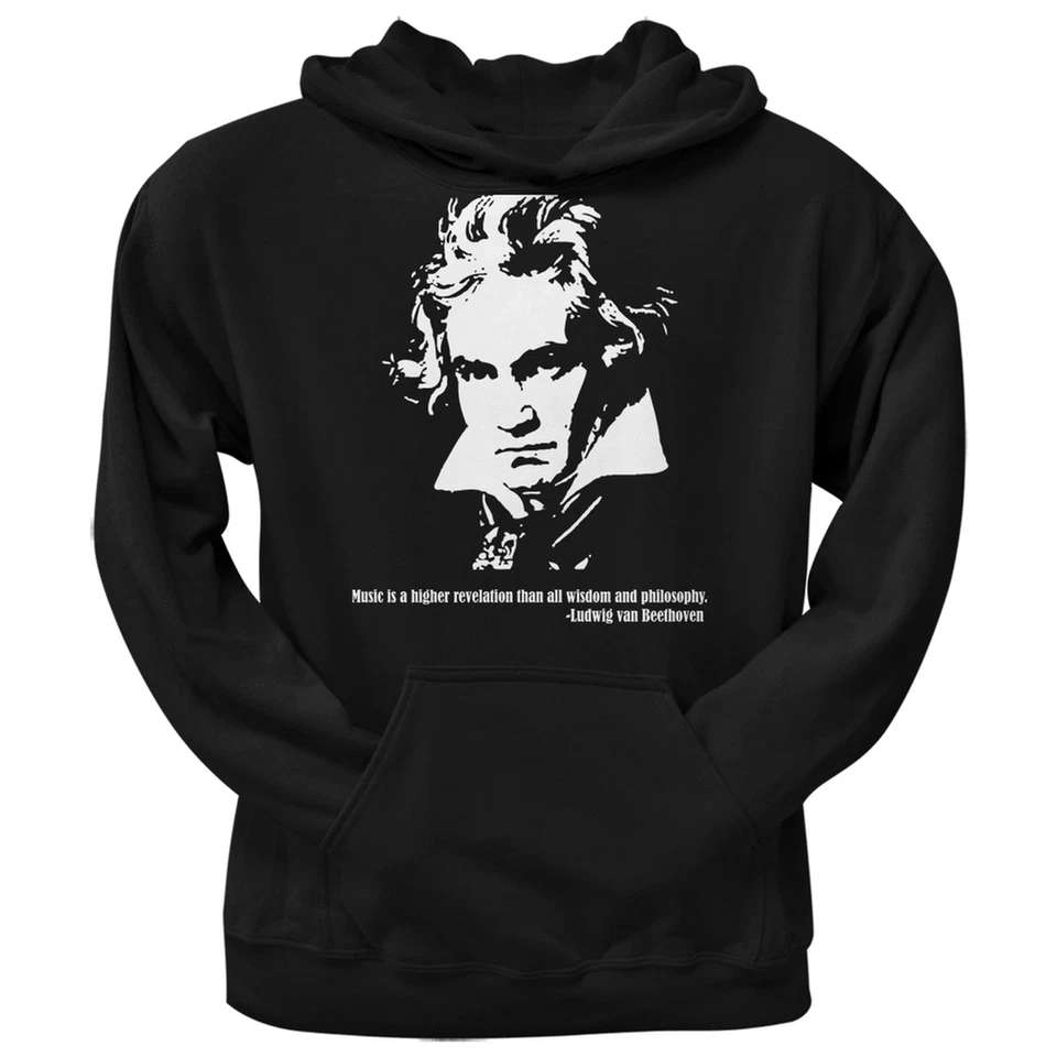 Sudadera con capucha negra para adultos Beethoven Foto 1 de 1