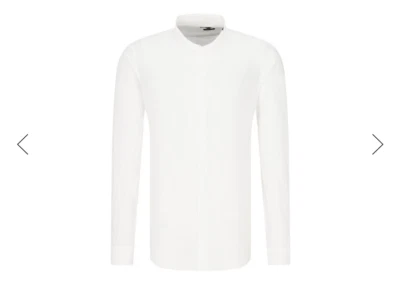 Armani Exchange Men's Long Sleeve Linen Regular Fit Shirt, White, Sz XL - Image 1 of 3