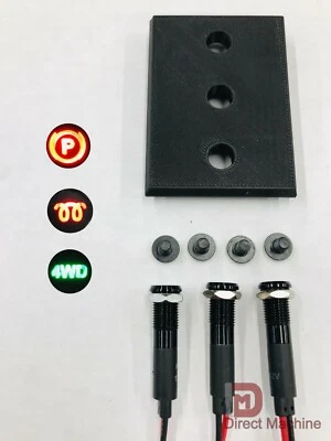 NUEVO 81-93 1ª Generación Cummins Dodge Ram (3) Agujero Luz Pod + (3) Luces Indicadoras Foto 1 de 4