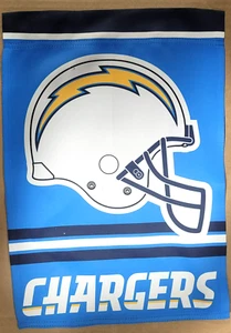 NFL Los Angeles Chargers Bandera Jardín 2 Caras, Nuevo - Imagen 1 de 2