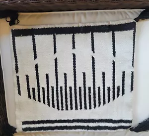 Pottery Barn Ellie 20 X20" Outdoor Pillow Cover White Black Stripe Tassel - Picture 1 of 3