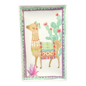 Lama Kaktus Melamin schwerer Kunststoff bunter Teller 7,75 x 4,75" - Bild 1 von 4