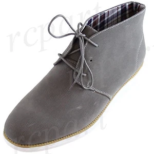 New youth teen big boy shoes gray suede like synthetic lace up formal casual  - Picture 1 of 10