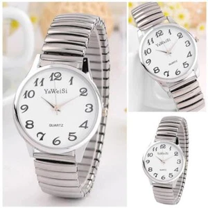 NEW Unisex Wrist Watches Quartz Watch Expandable Stretch Gents Ladies Strap♨ - Picture 1 of 13