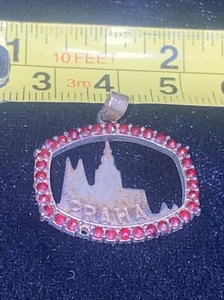 Vintage Prager Burg 9K Granat Anhänger G3 - Bild 1 von 6